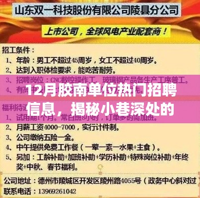 胶南地区十二月招聘信息探秘,小巷深处的独特小店大揭秘
