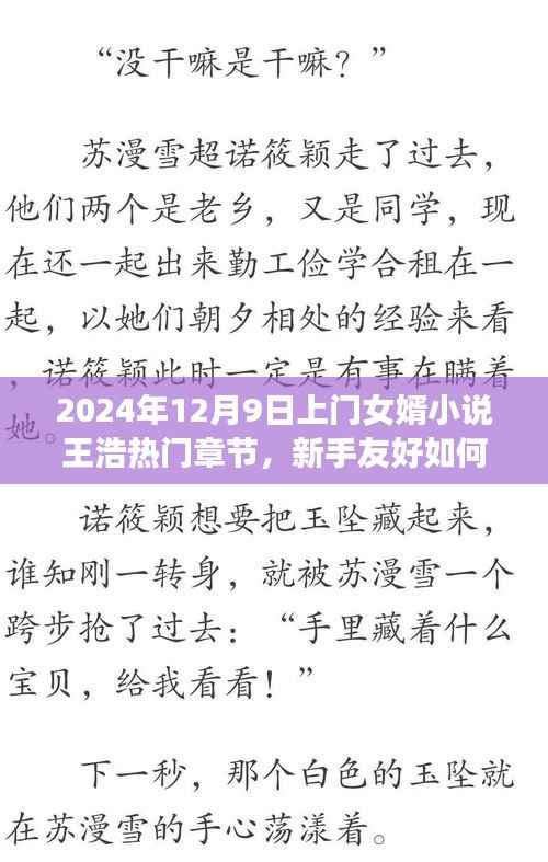 上门女婿王浩,探索热门小说章节的新手指南