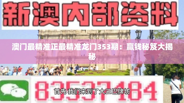 澳门最精准正最精准龙门353期:赢钱秘笈大揭秘