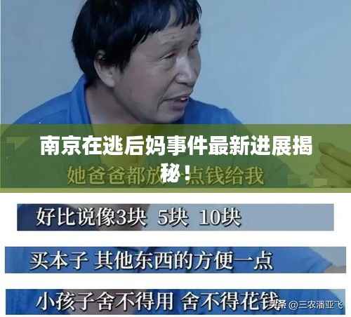南京在逃后妈事件最新进展揭秘!
