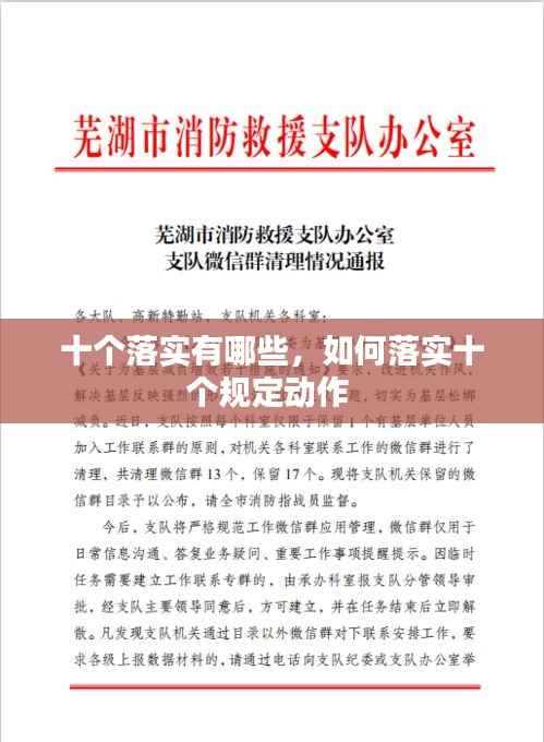 十个落实有哪些,如何落实十个规定动作