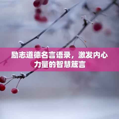励志道德名言语录,激发内心力量的智慧箴言